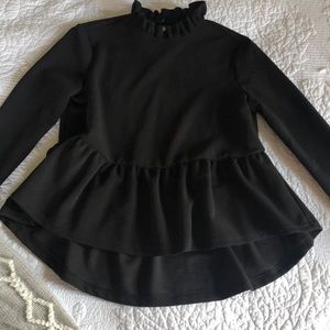 Black High Low Blouse